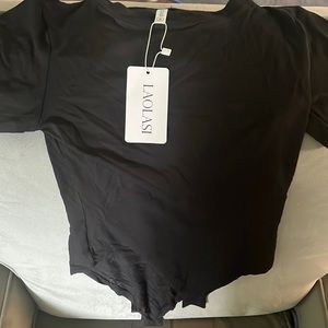 Black Women’s Short sleeve body suit